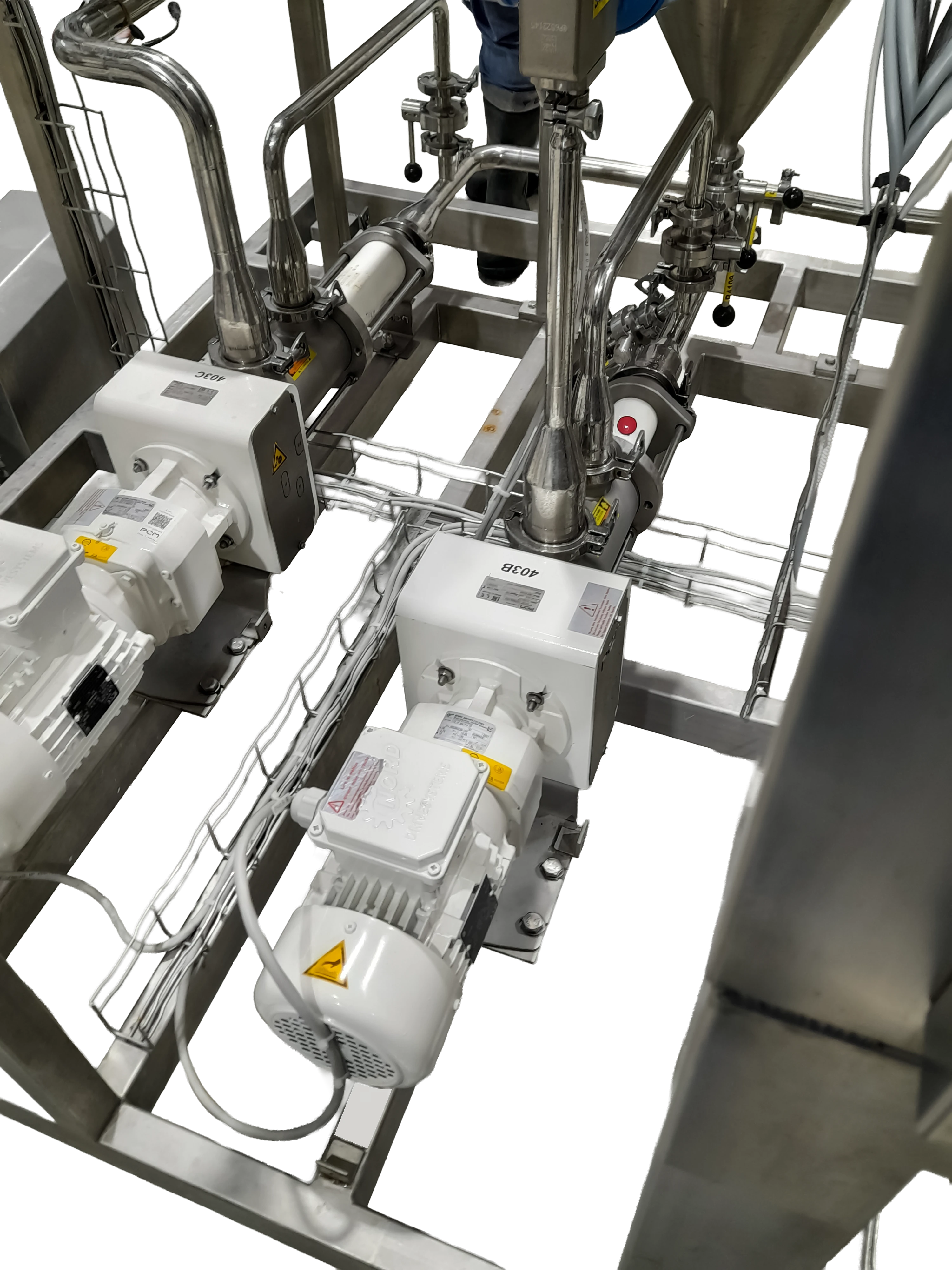 Progressive cavity pump and preparation dosing system detail